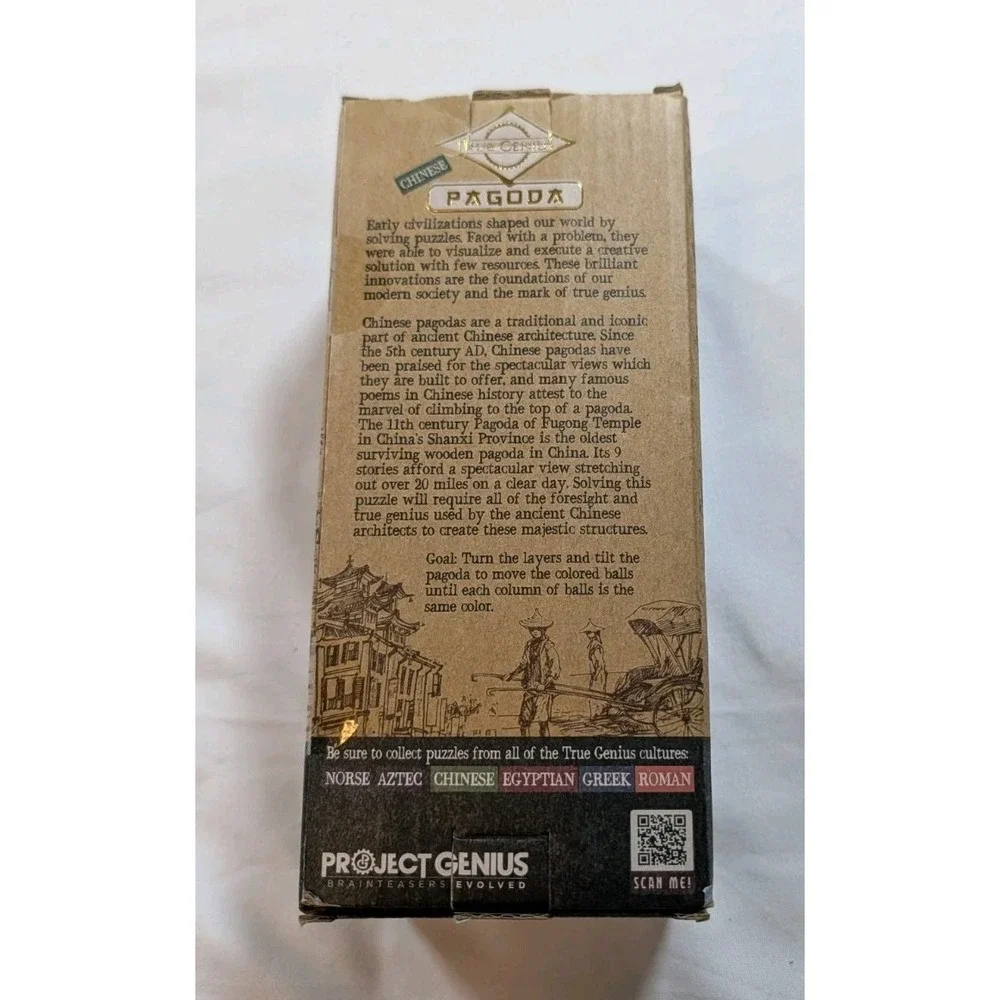 Project Genius Pagoda‎ Wooden Puzzle Brainteaser 8+
